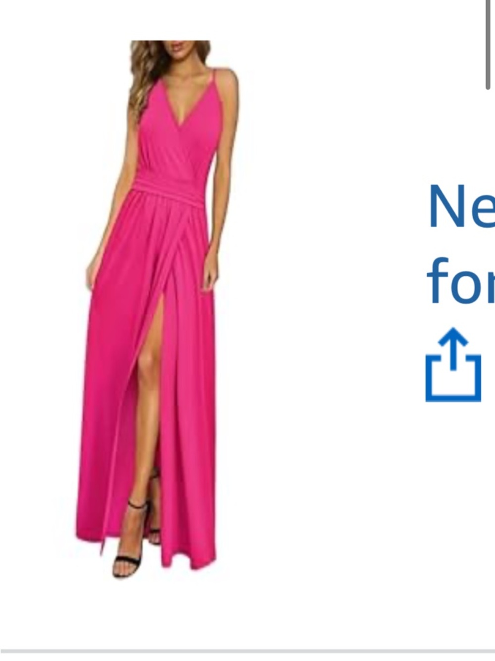 Brand new with tags Pink Spaghetti Strap Maxi Dress with slit ***see description